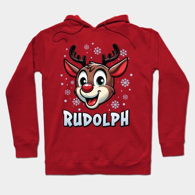 Santa’s Reindeer Rudolph Xmas Group Costume Hoodie by Graphic Duster